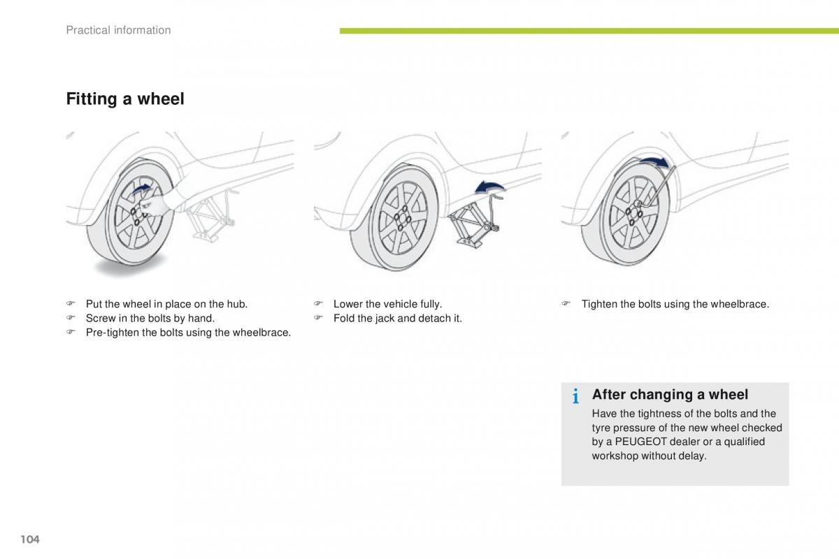 Peugeot iOn owners manual / page 106