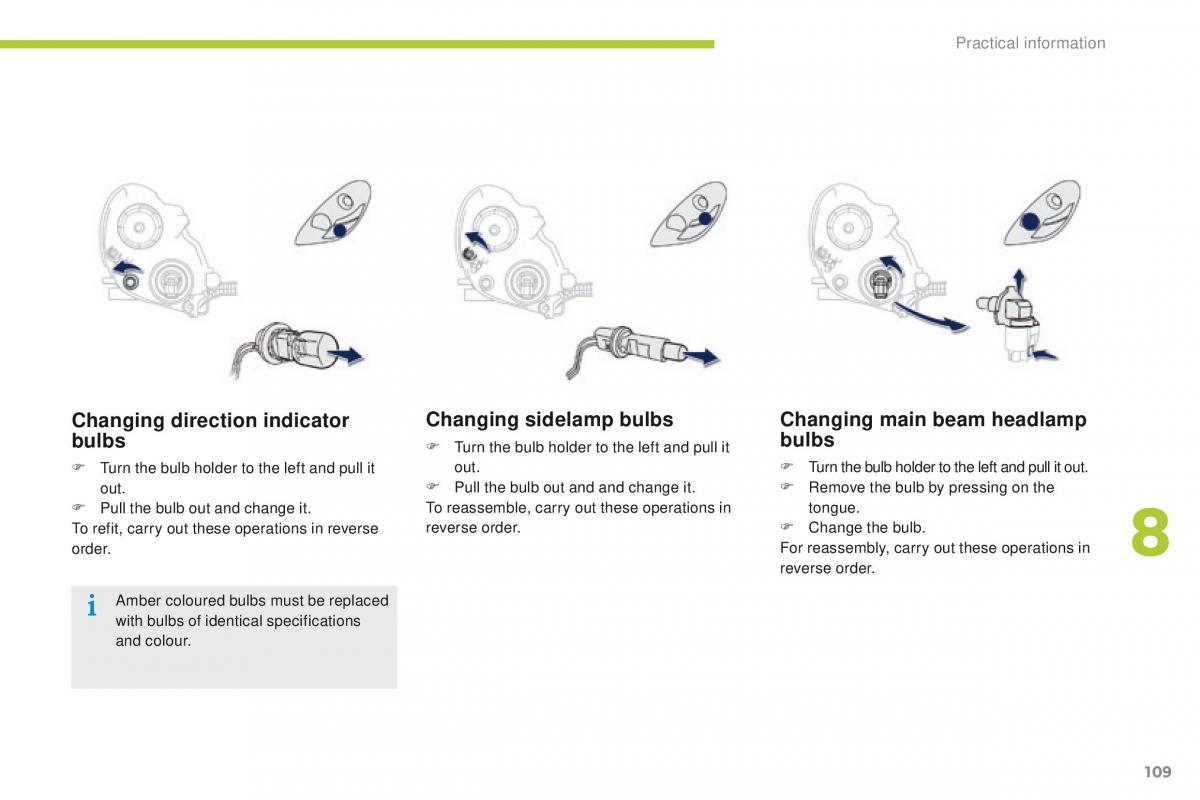 Peugeot iOn owners manual / page 111