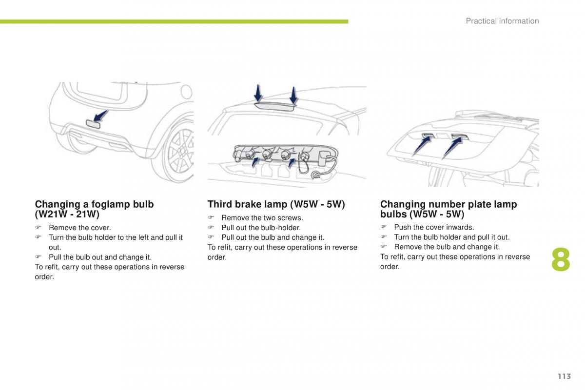 Peugeot iOn owners manual / page 115