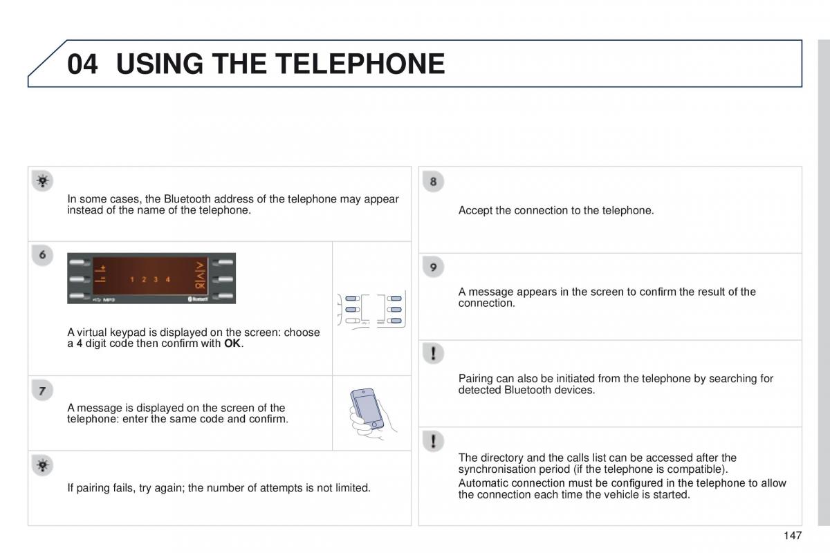 Peugeot iOn owners manual / page 149