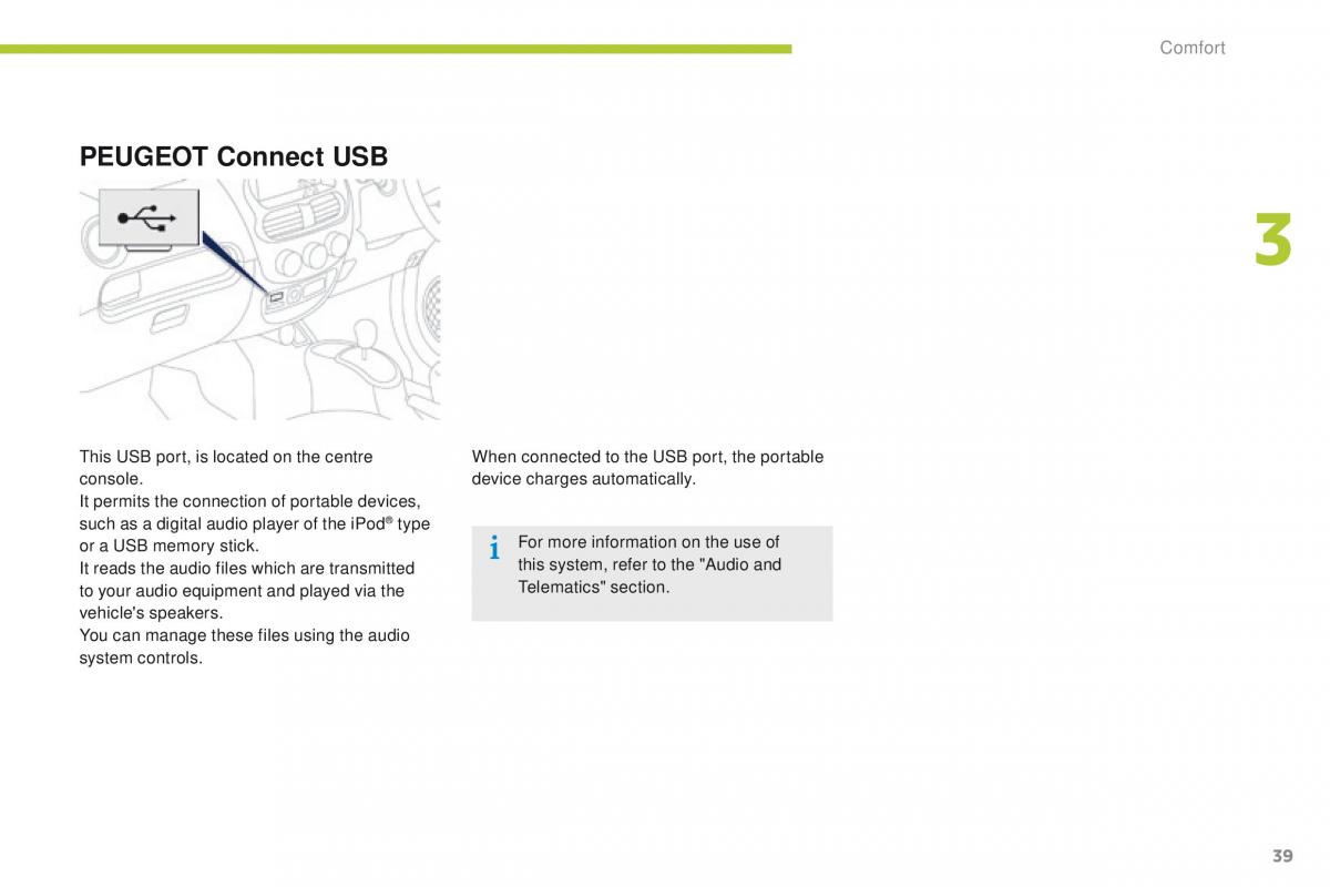 Peugeot iOn owners manual / page 41