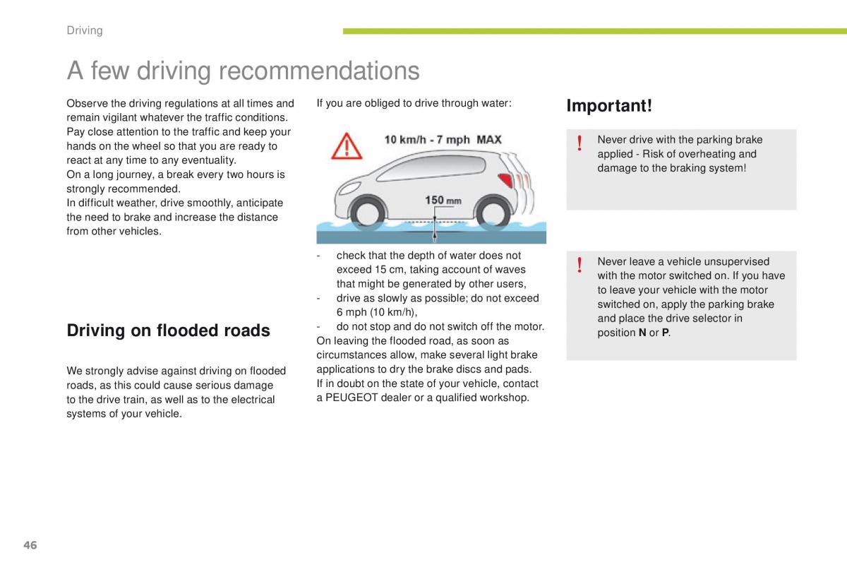 Peugeot iOn owners manual / page 48