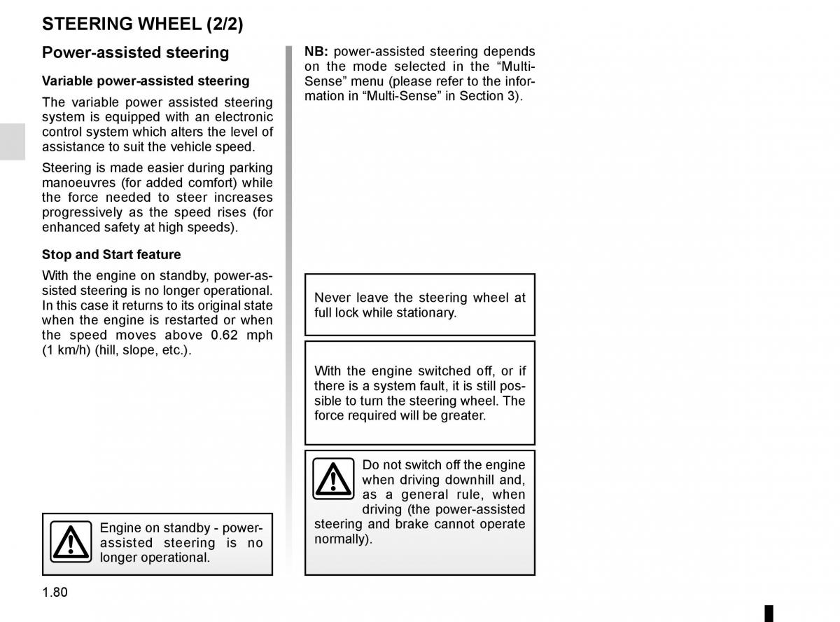 Renault Talisman owners manual / page 86