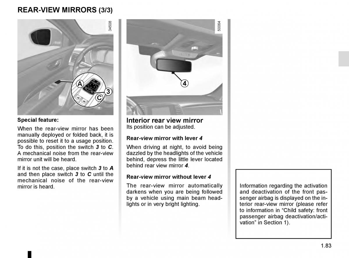 Renault Talisman owners manual / page 89