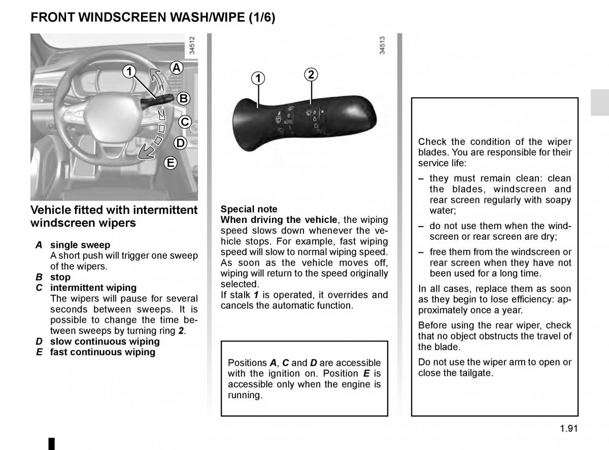 Renault Talisman owners manual / page 97