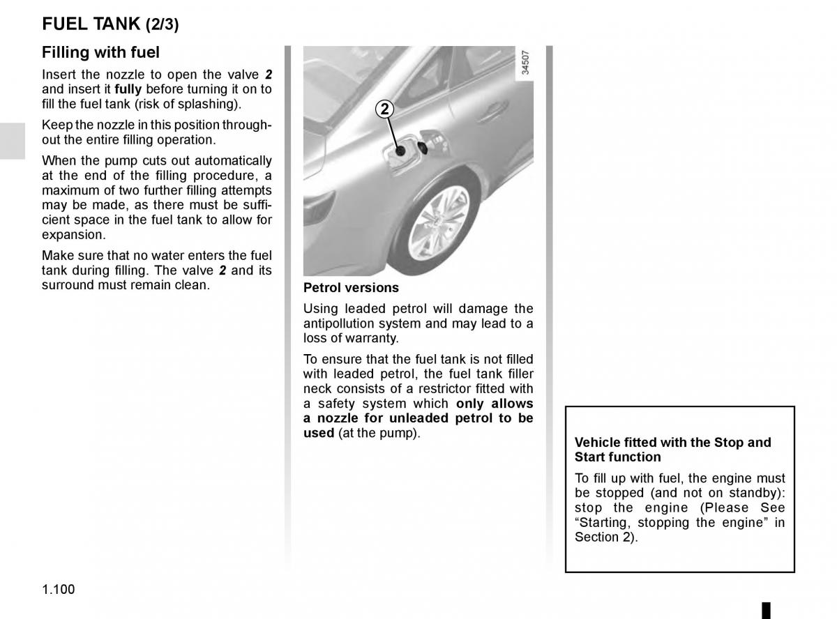 Renault Talisman owners manual / page 106