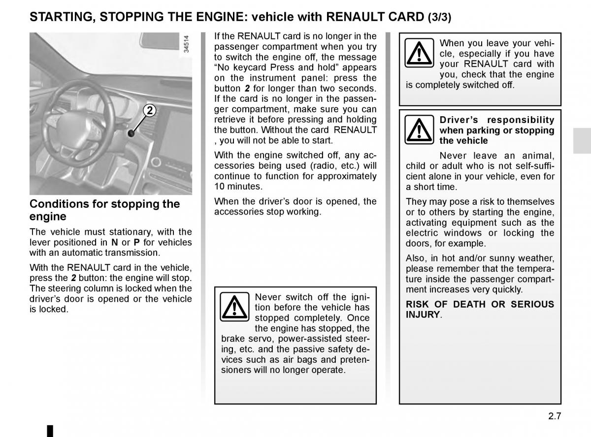 Renault Talisman owners manual / page 115