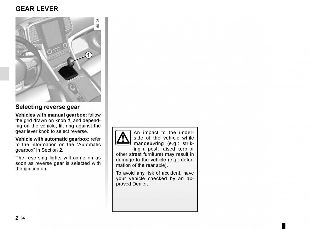 Renault Talisman owners manual / page 122