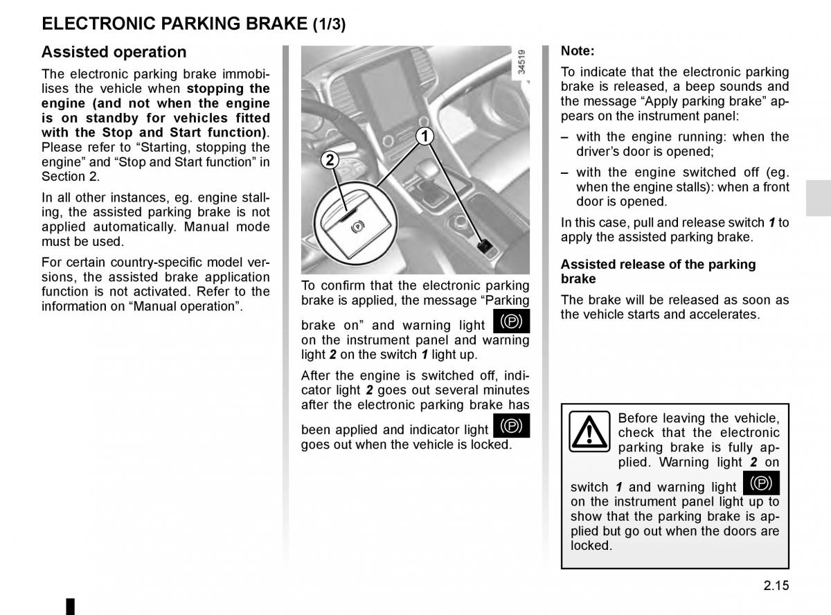 Renault Talisman owners manual / page 123