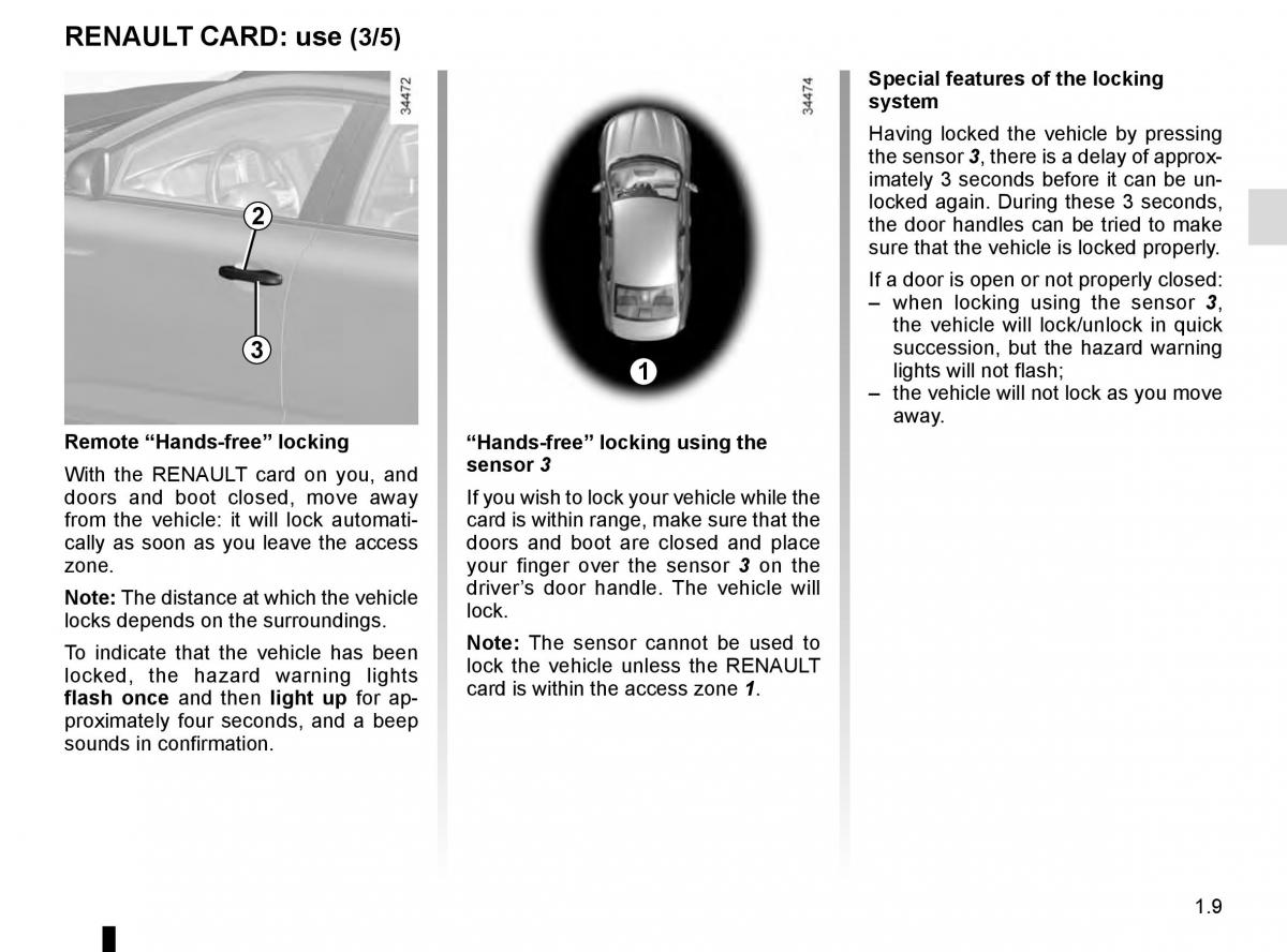 Renault Talisman owners manual / page 15