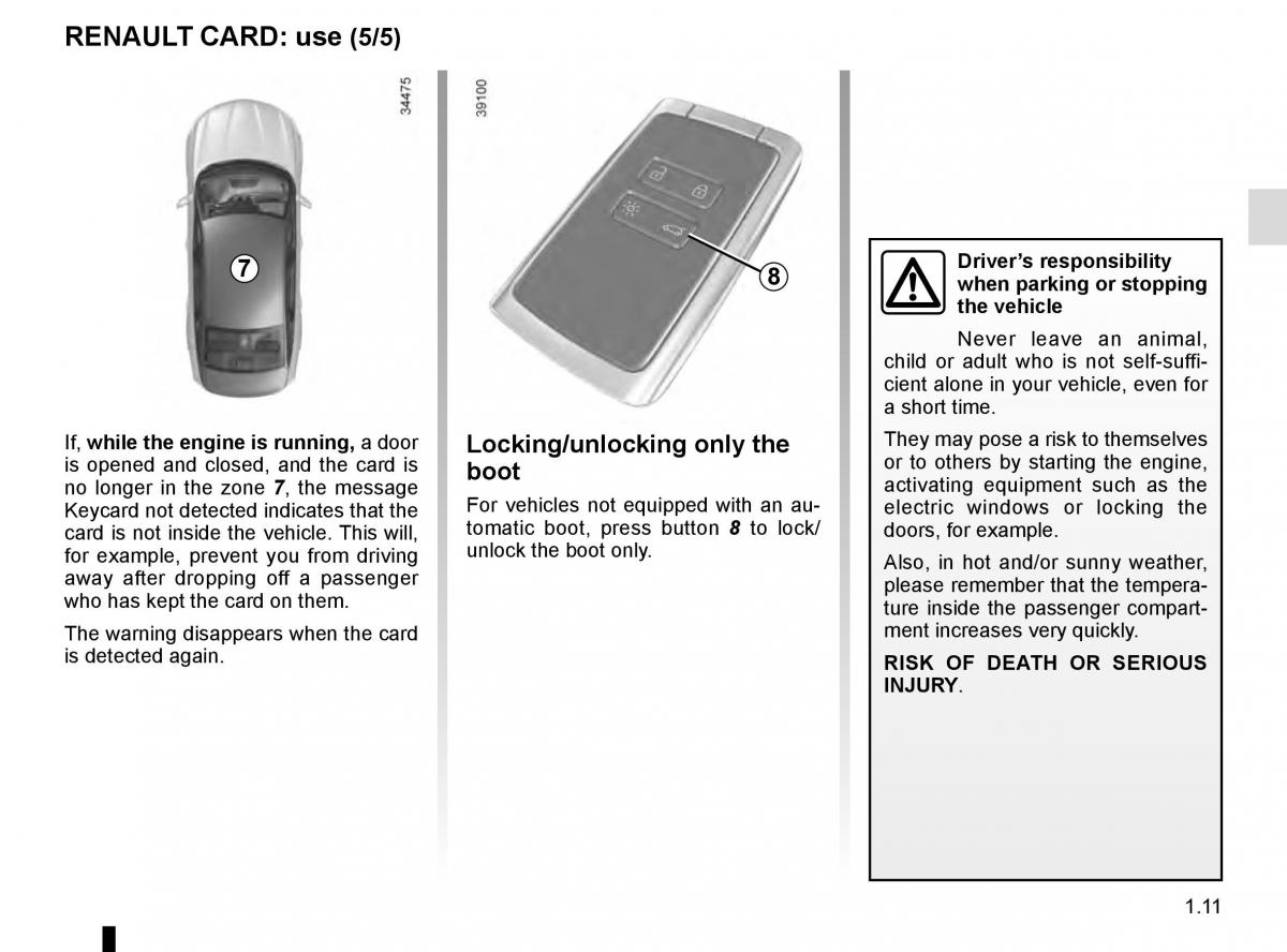 Renault Talisman owners manual / page 17