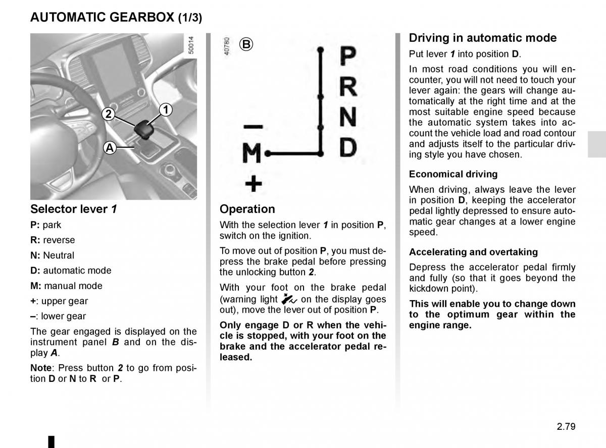 Renault Talisman owners manual / page 187