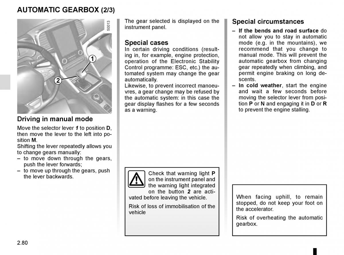 Renault Talisman owners manual / page 188