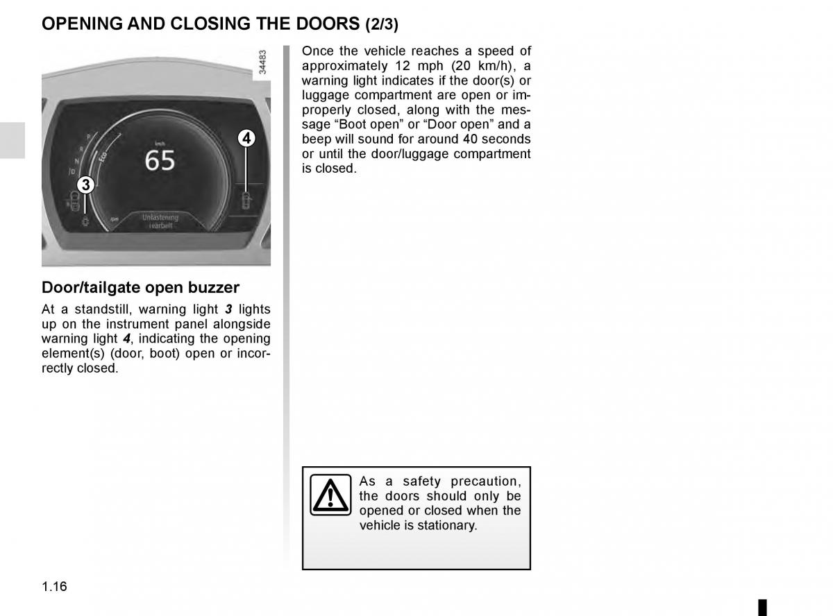 Renault Talisman owners manual / page 22