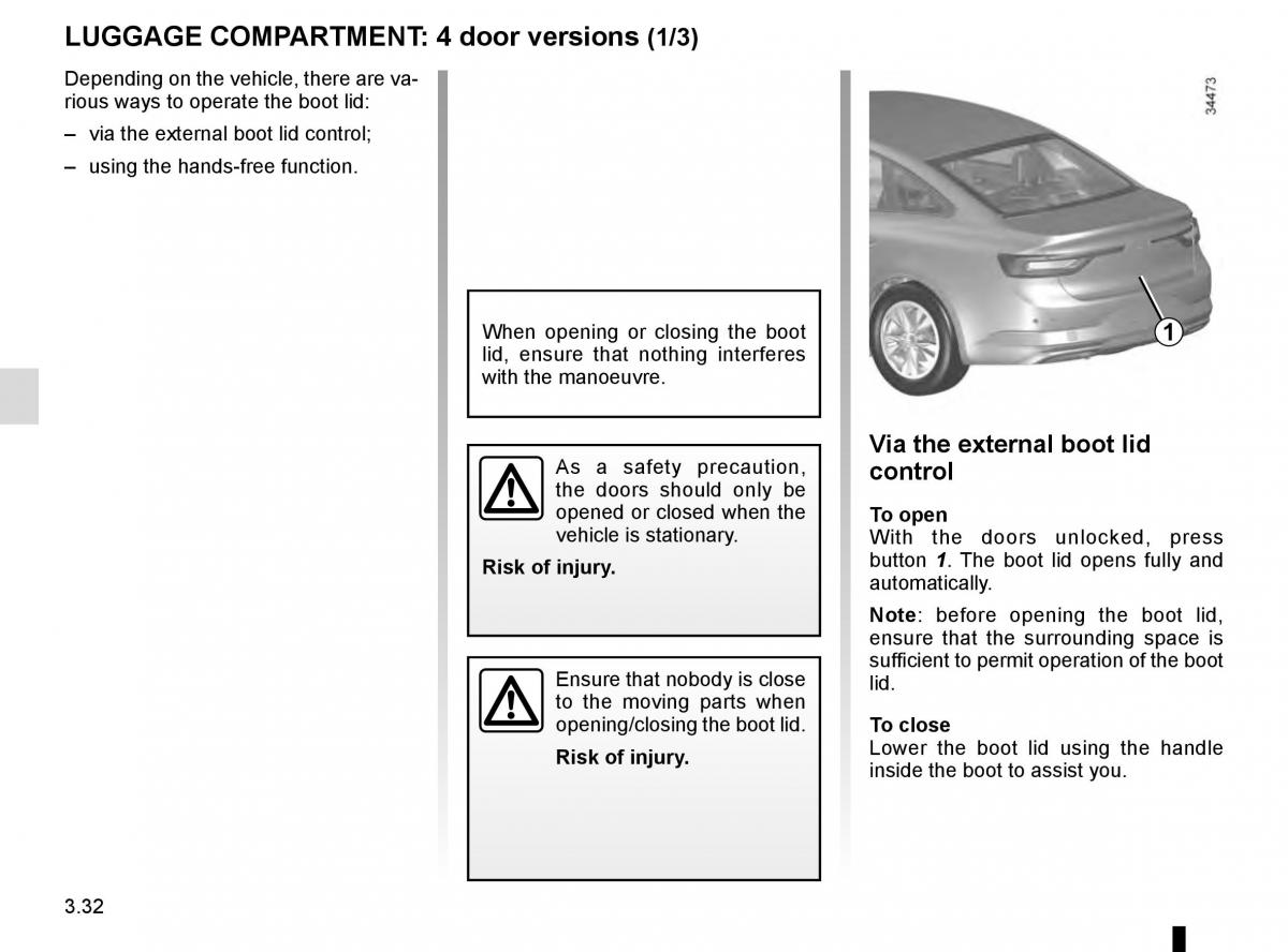 Renault Talisman owners manual / page 222