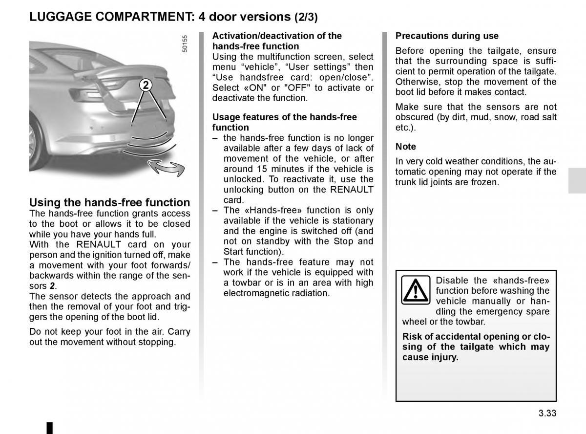 Renault Talisman owners manual / page 223