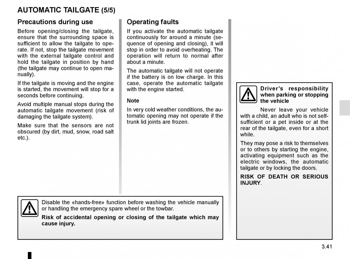 Renault Talisman owners manual / page 231