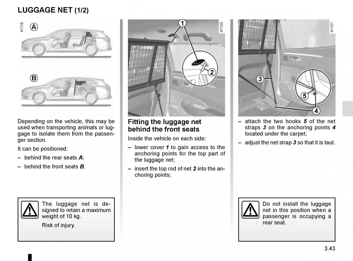 Renault Talisman owners manual / page 233