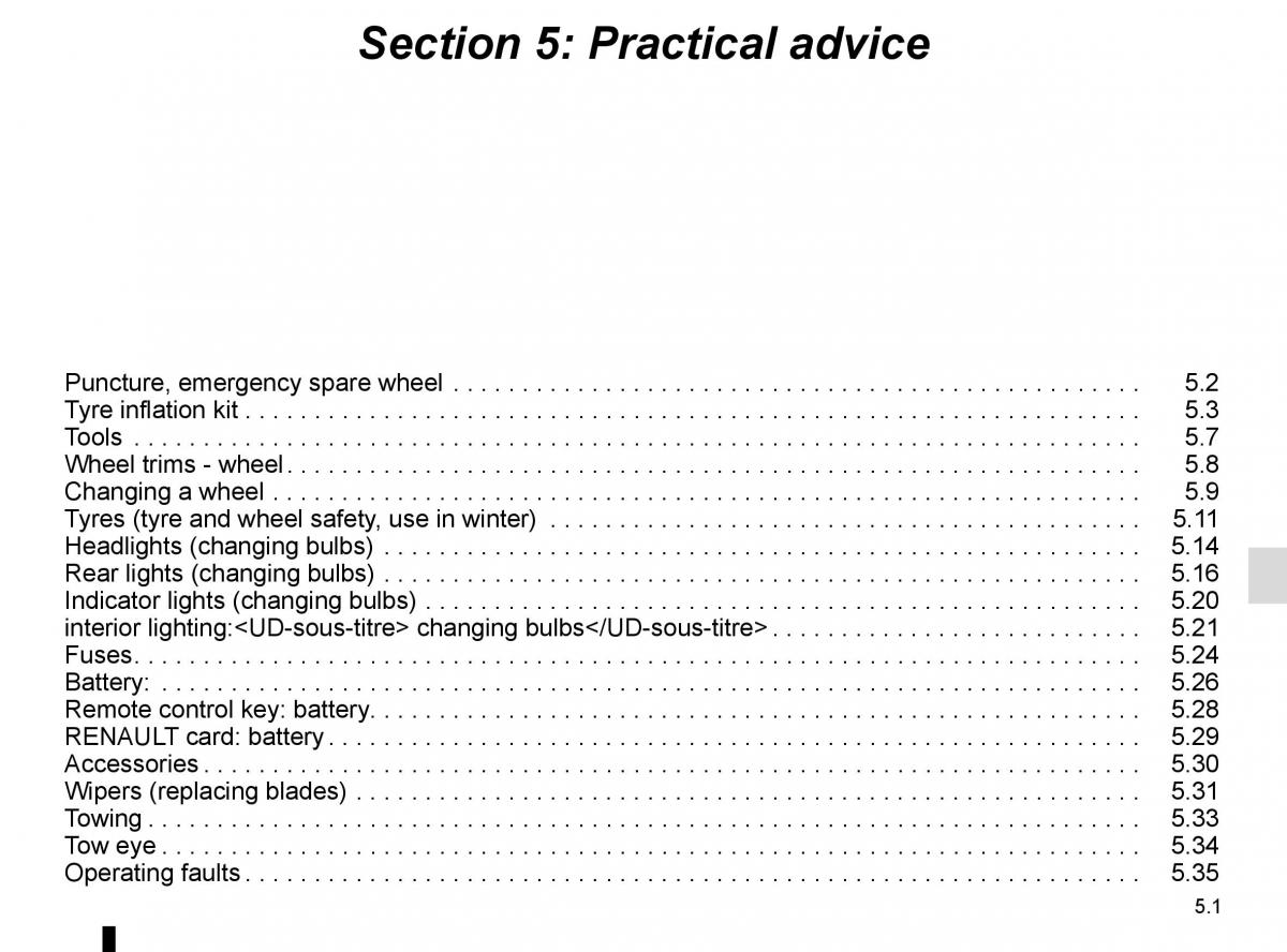 Renault Talisman owners manual / page 261