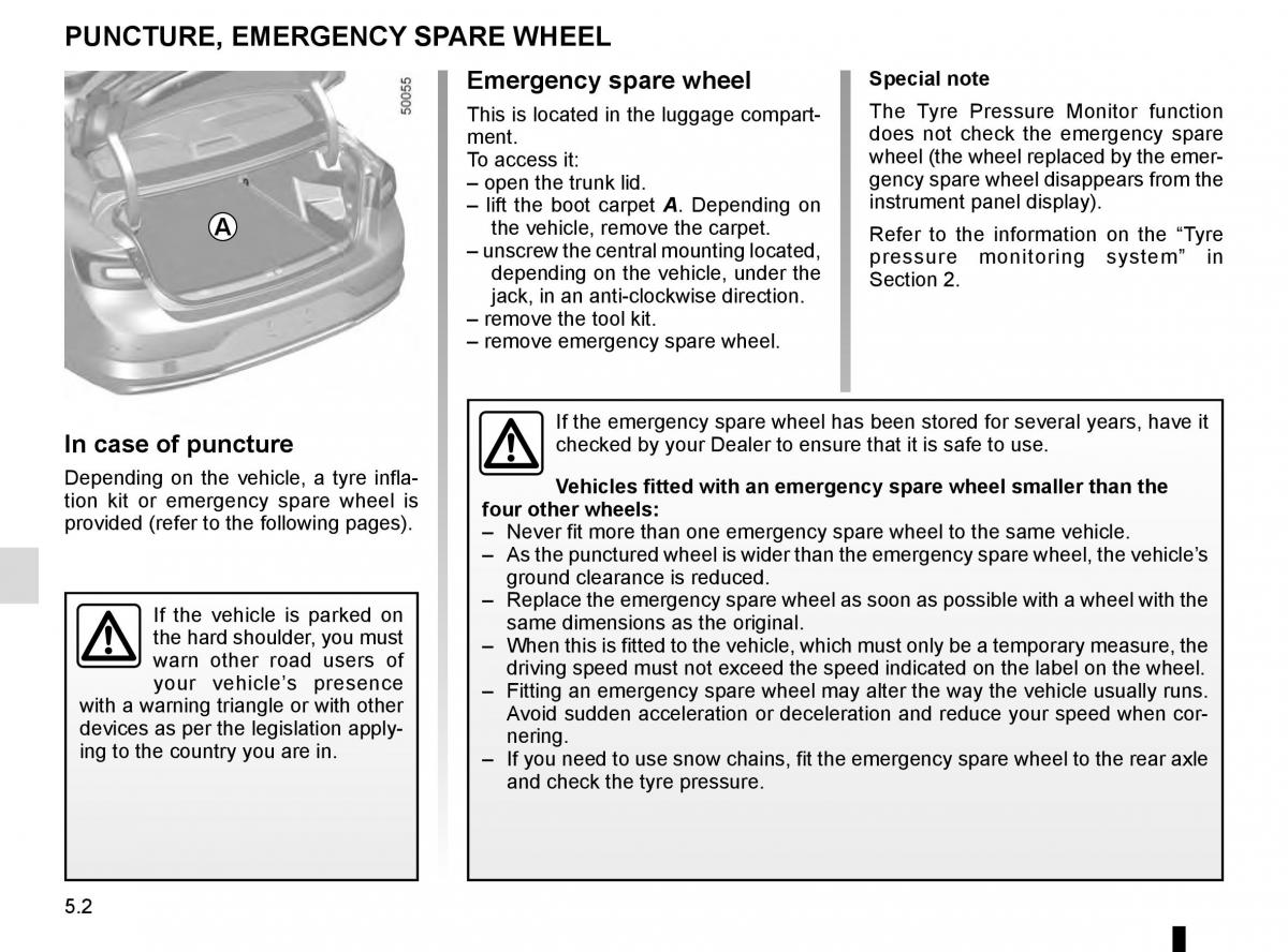 Renault Talisman owners manual / page 262