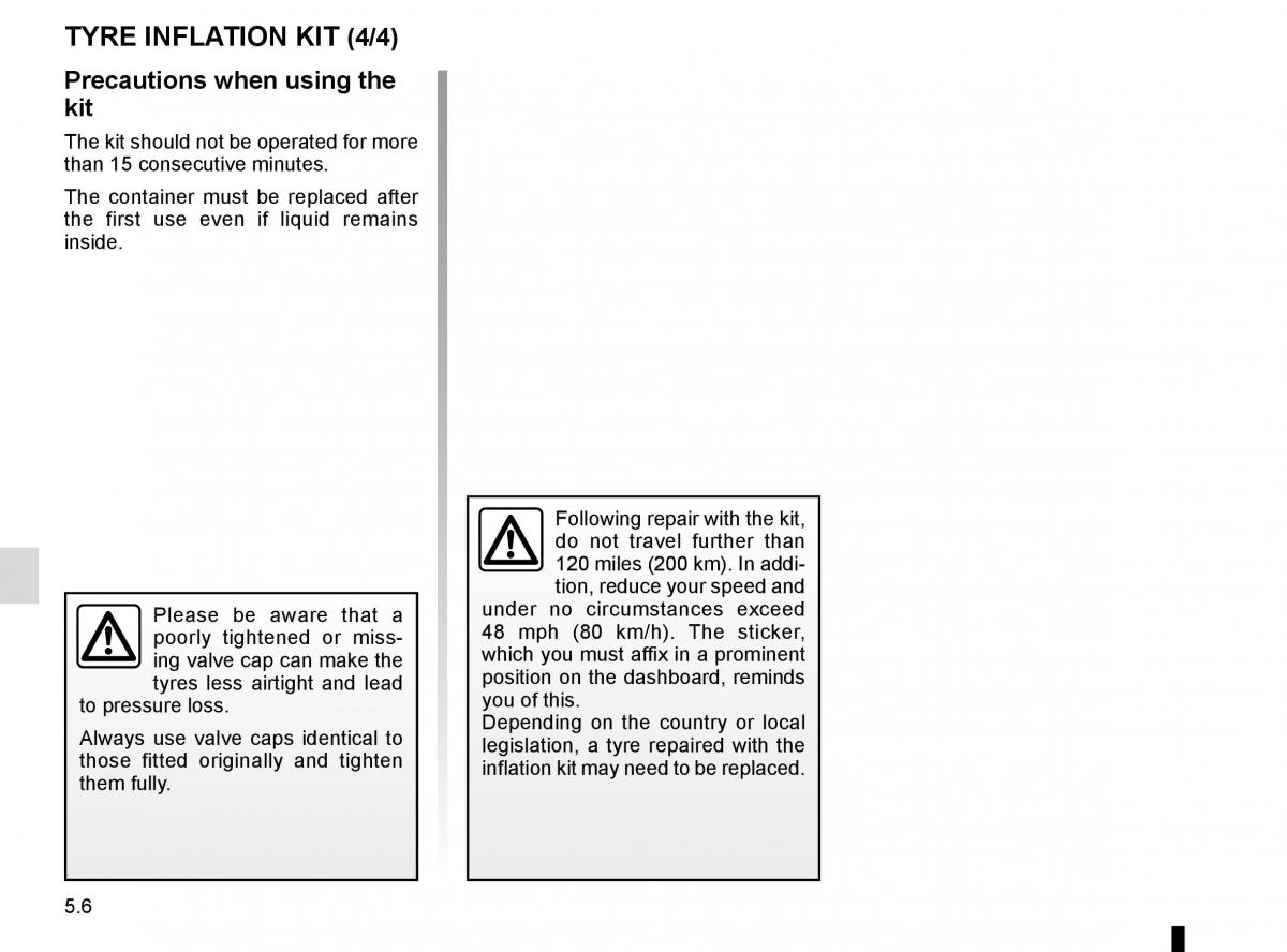 Renault Talisman owners manual / page 266