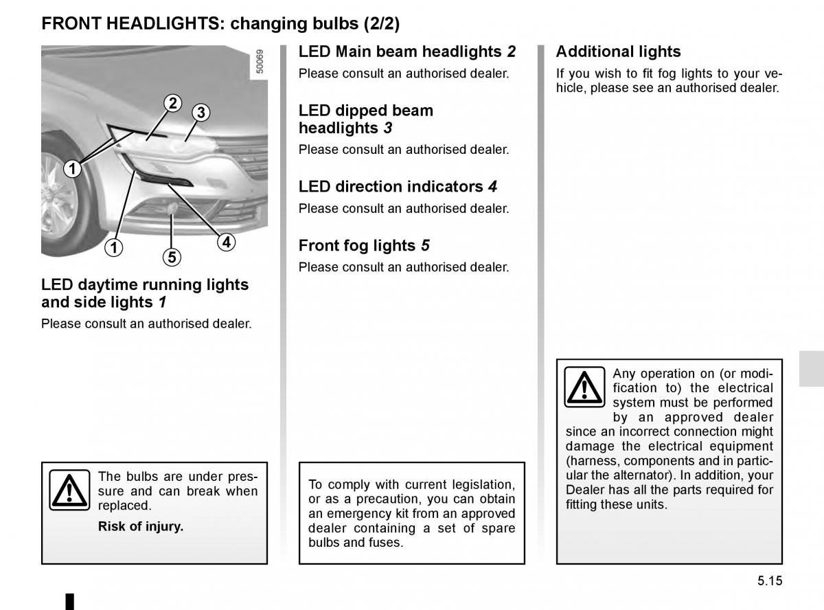 Renault Talisman owners manual / page 275