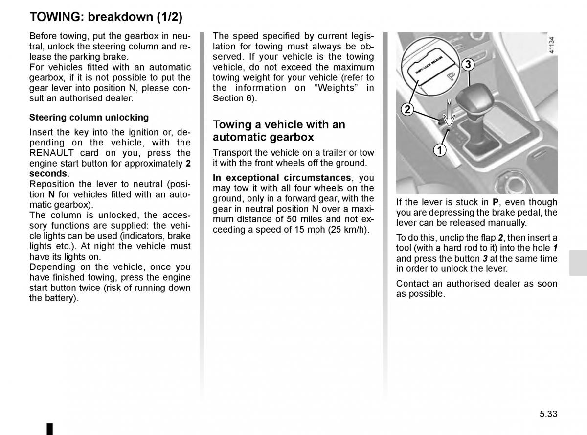 Renault Talisman owners manual / page 293