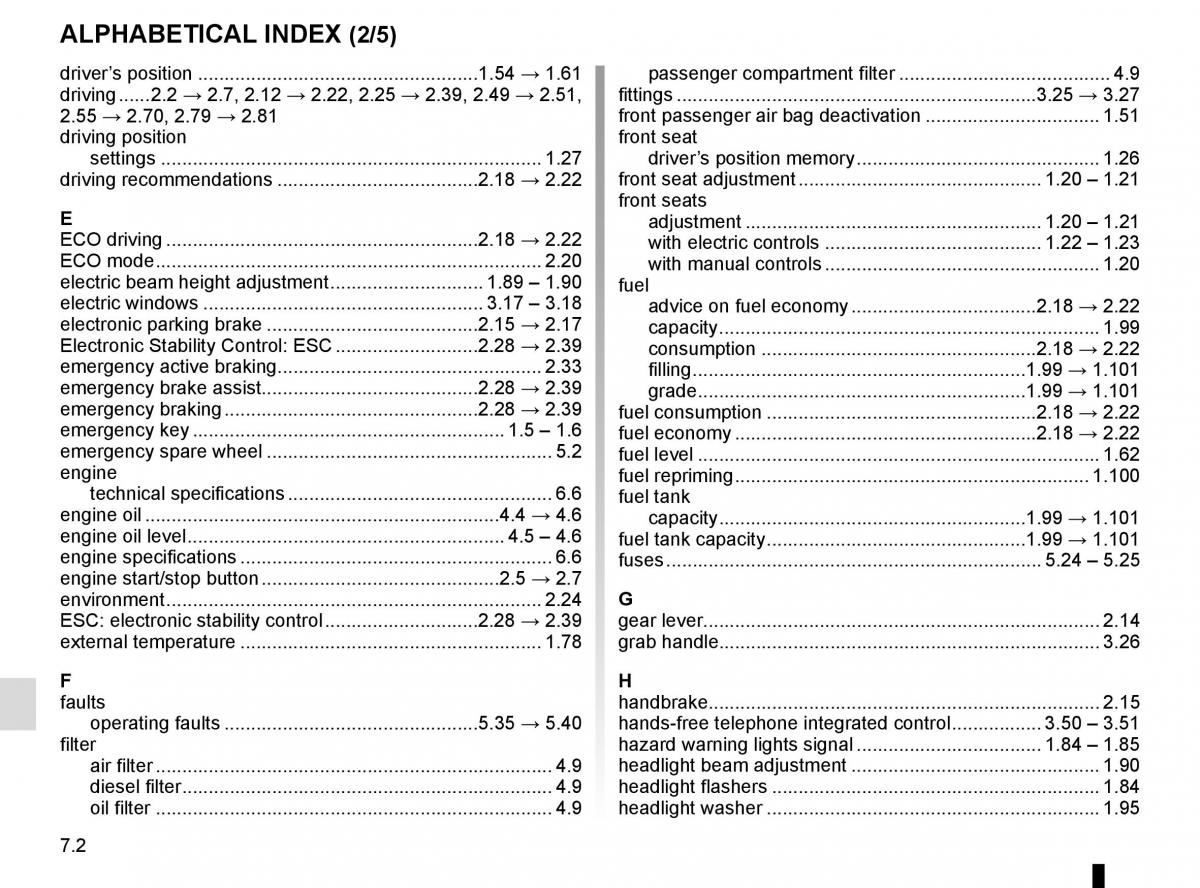 Renault Talisman owners manual / page 322