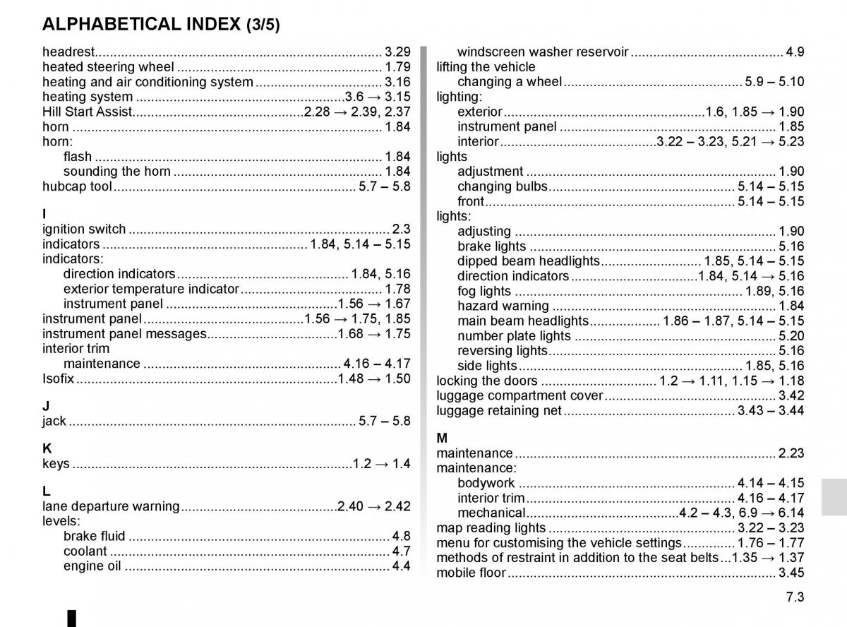 Renault Talisman owners manual / page 323