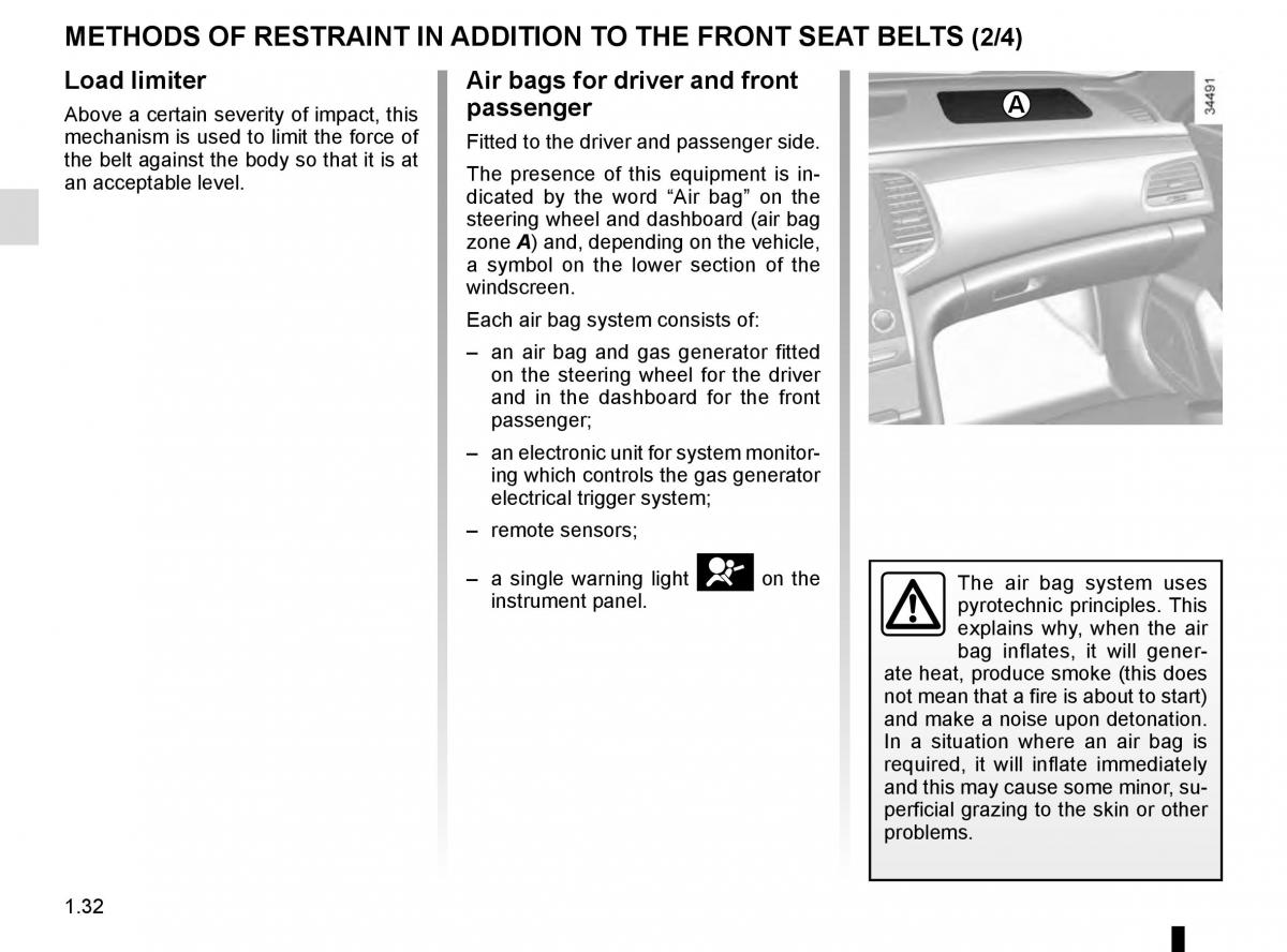 Renault Talisman owners manual / page 38