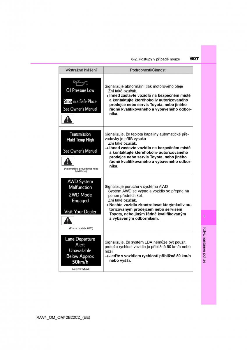 Toyota RAV4 IV 4 navod k obsludze / page 607