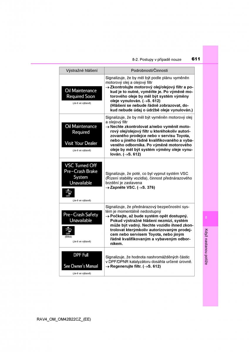 Toyota RAV4 IV 4 navod k obsludze / page 611