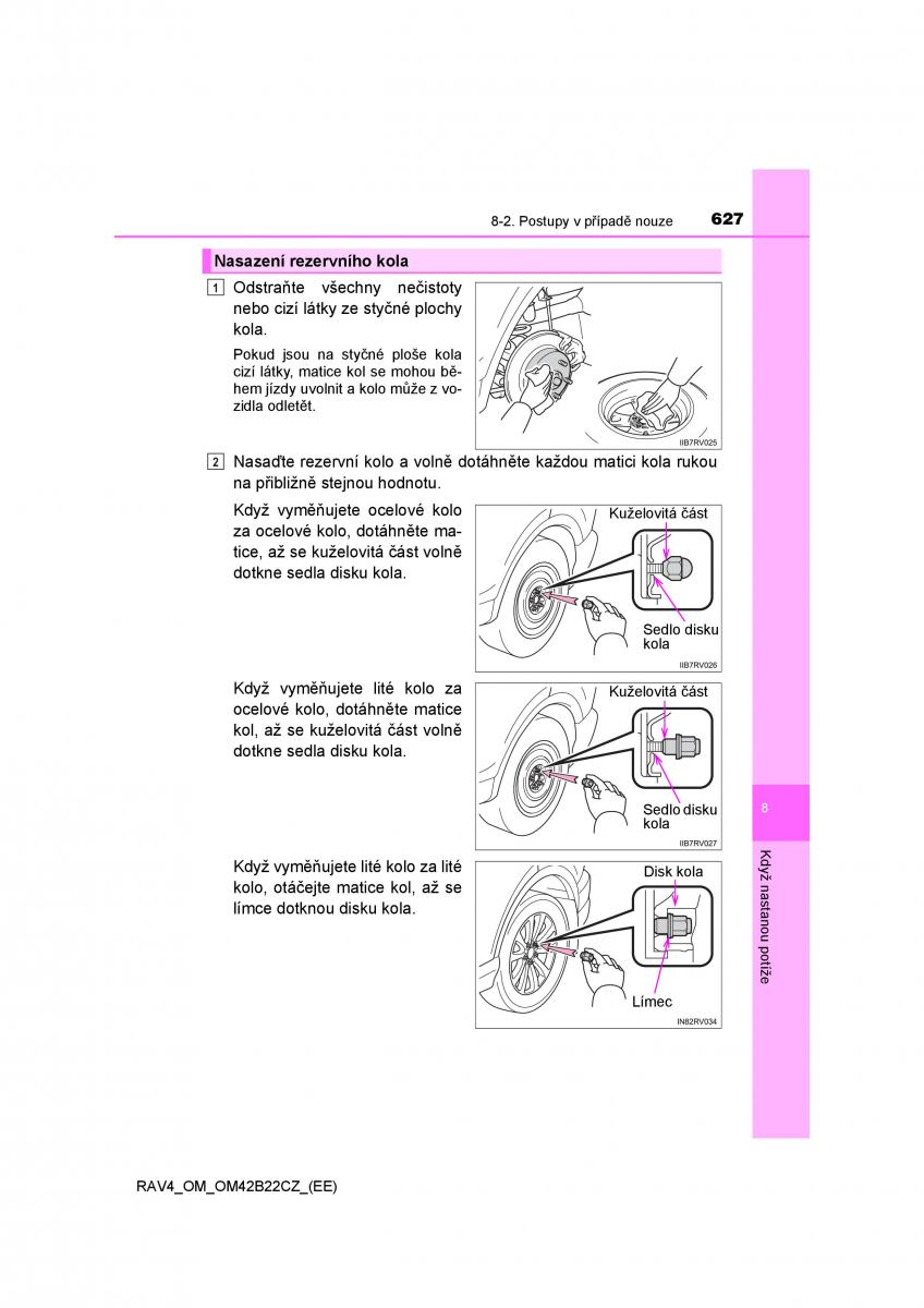 Toyota RAV4 IV 4 navod k obsludze / page 627
