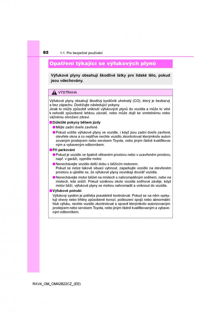 Toyota RAV4 IV 4 navod k obsludze / page 82