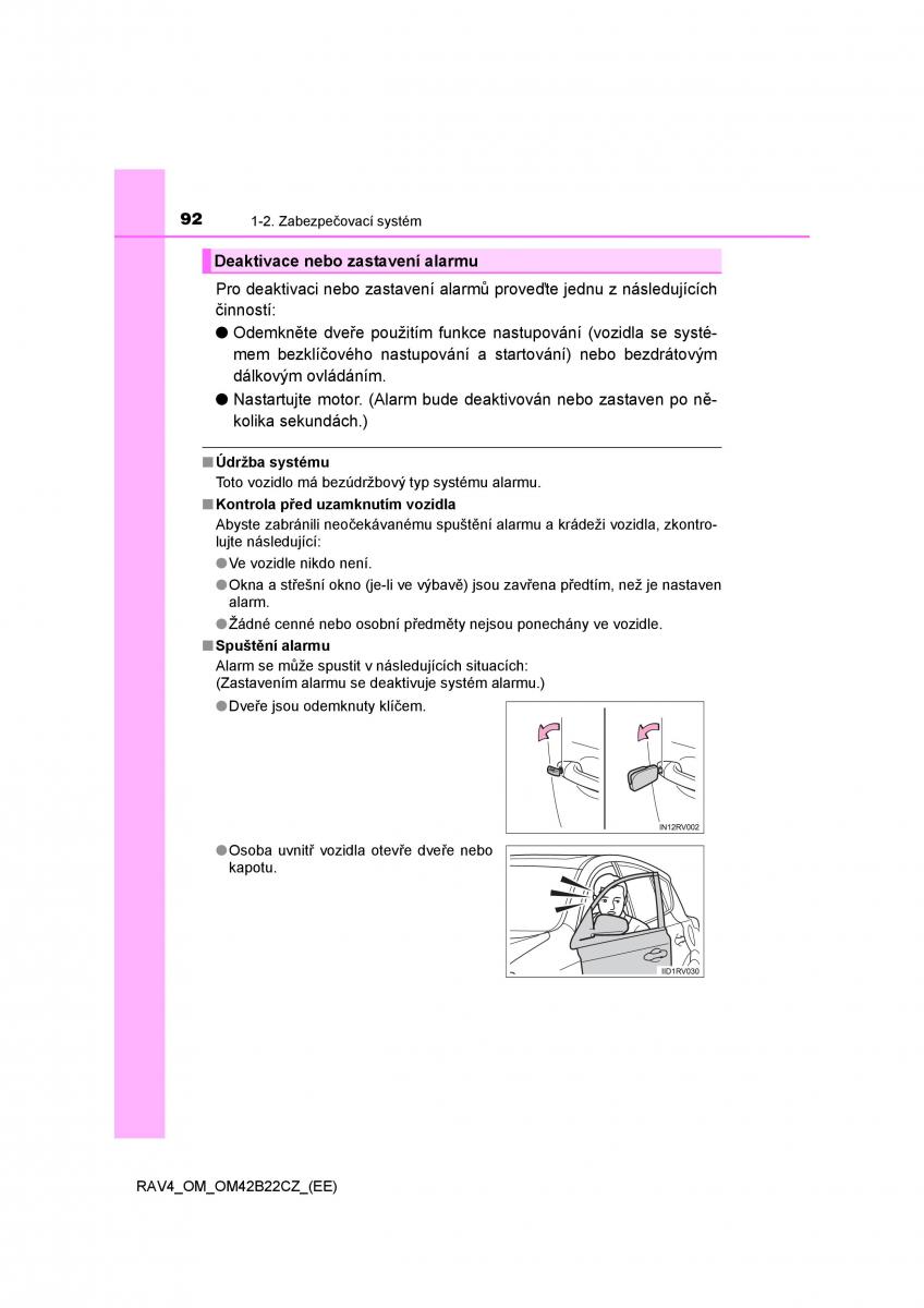 Toyota RAV4 IV 4 navod k obsludze / page 92