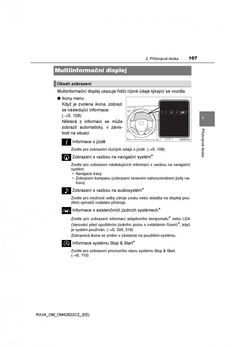 Toyota RAV4 IV 4 navod k obsludze / page 107