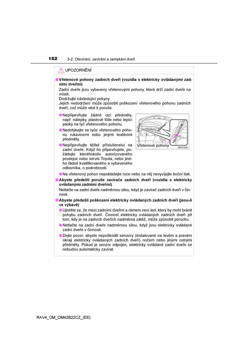 Toyota RAV4 IV 4 navod k obsludze / page 152