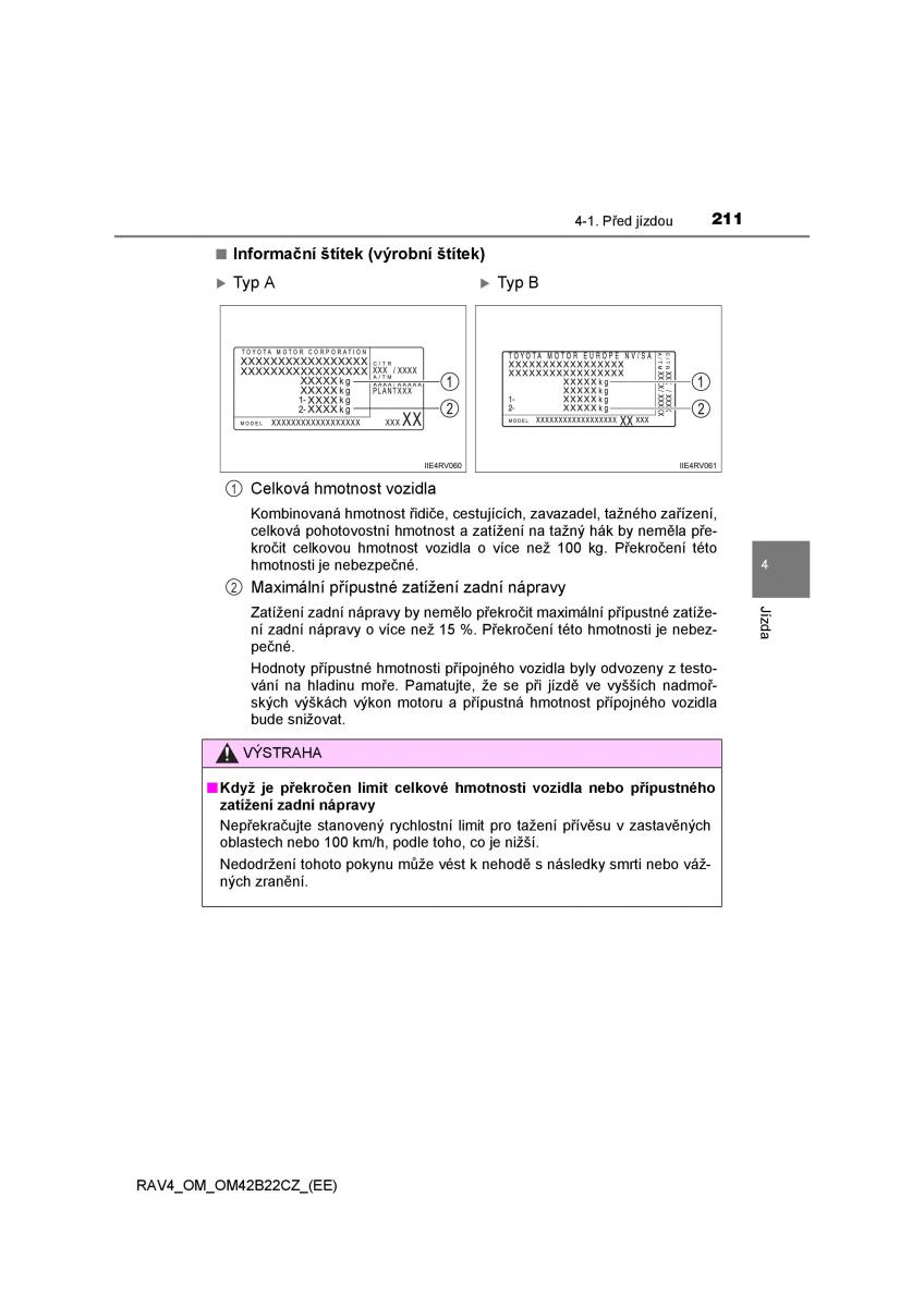 Toyota RAV4 IV 4 navod k obsludze / page 211