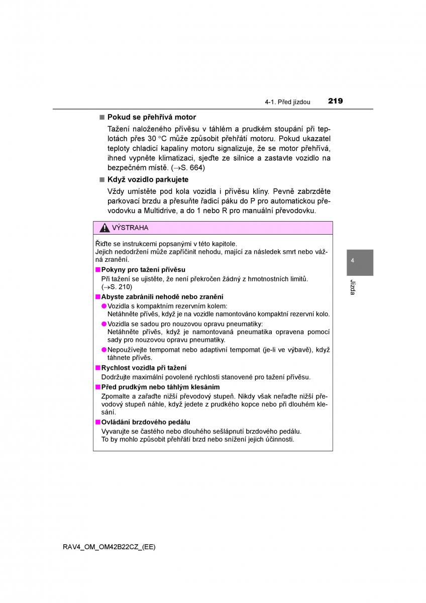 Toyota RAV4 IV 4 navod k obsludze / page 219