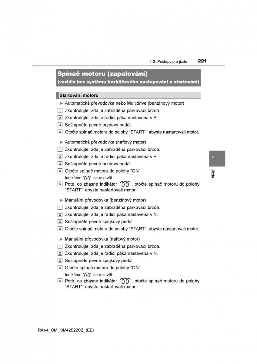 Toyota RAV4 IV 4 navod k obsludze / page 221