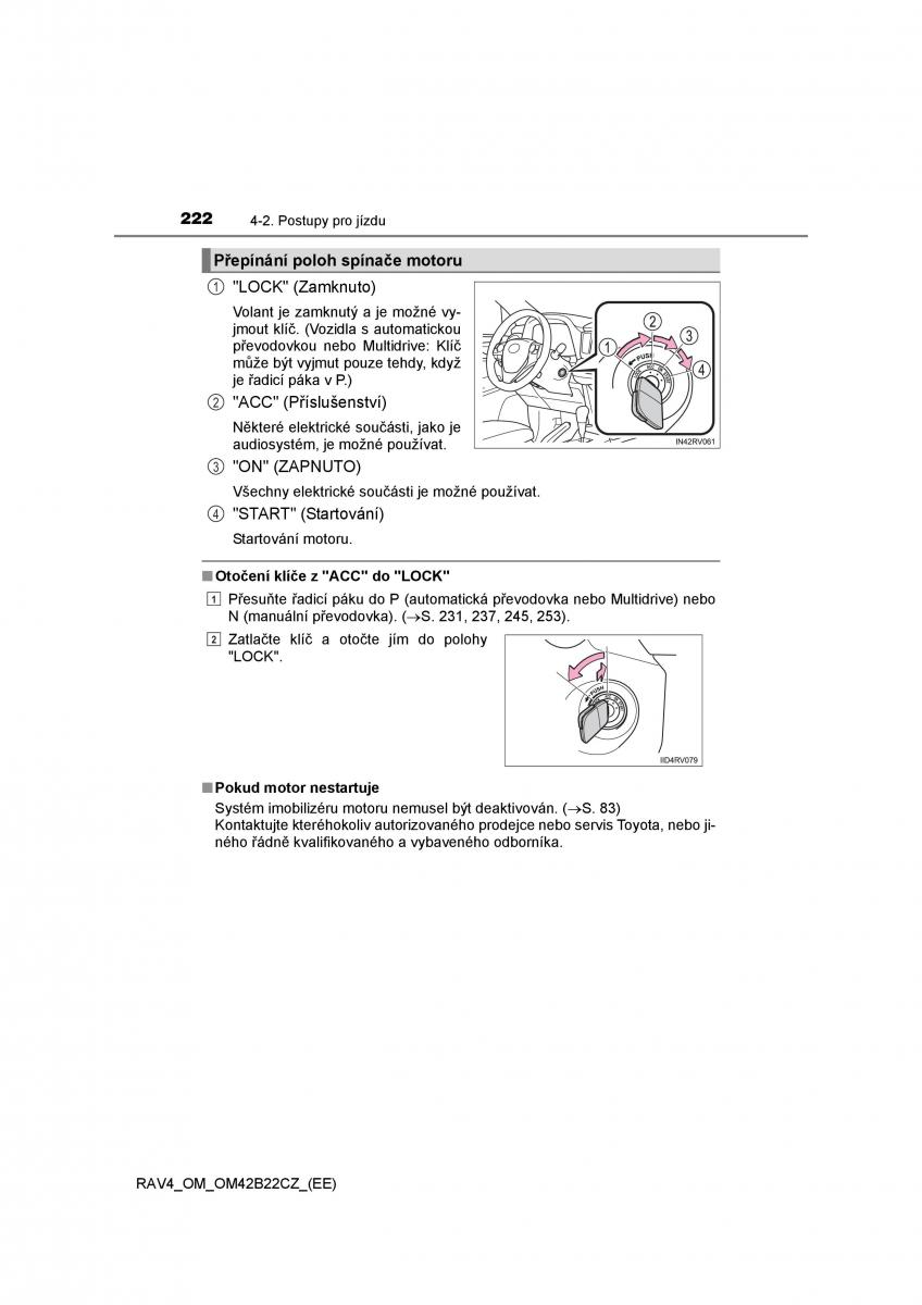 Toyota RAV4 IV 4 navod k obsludze / page 222