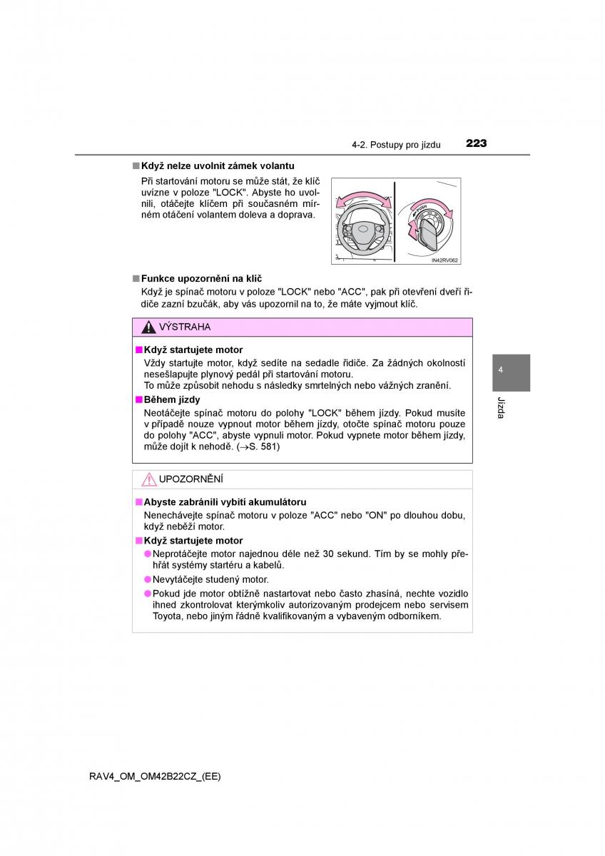 Toyota RAV4 IV 4 navod k obsludze / page 223