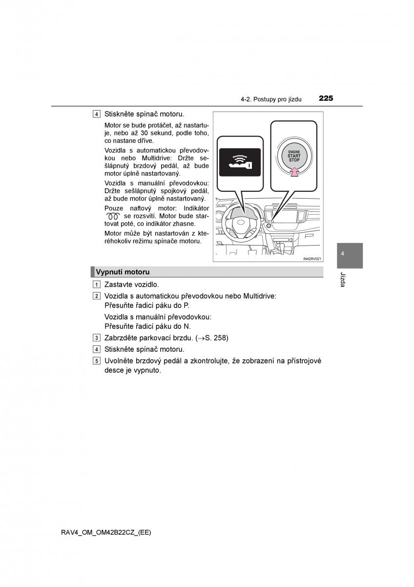 Toyota RAV4 IV 4 navod k obsludze / page 225