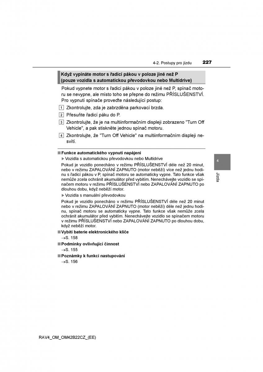 Toyota RAV4 IV 4 navod k obsludze / page 227