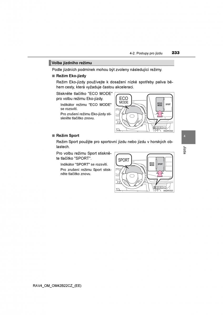 Toyota RAV4 IV 4 navod k obsludze / page 233