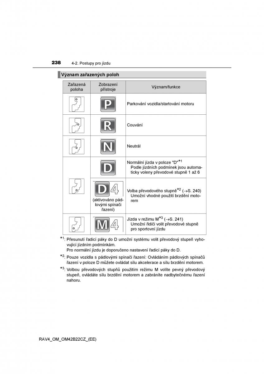 Toyota RAV4 IV 4 navod k obsludze / page 238