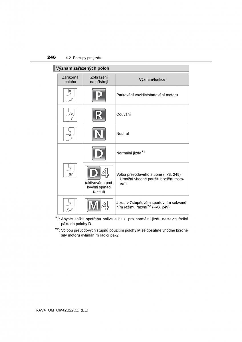 Toyota RAV4 IV 4 navod k obsludze / page 246