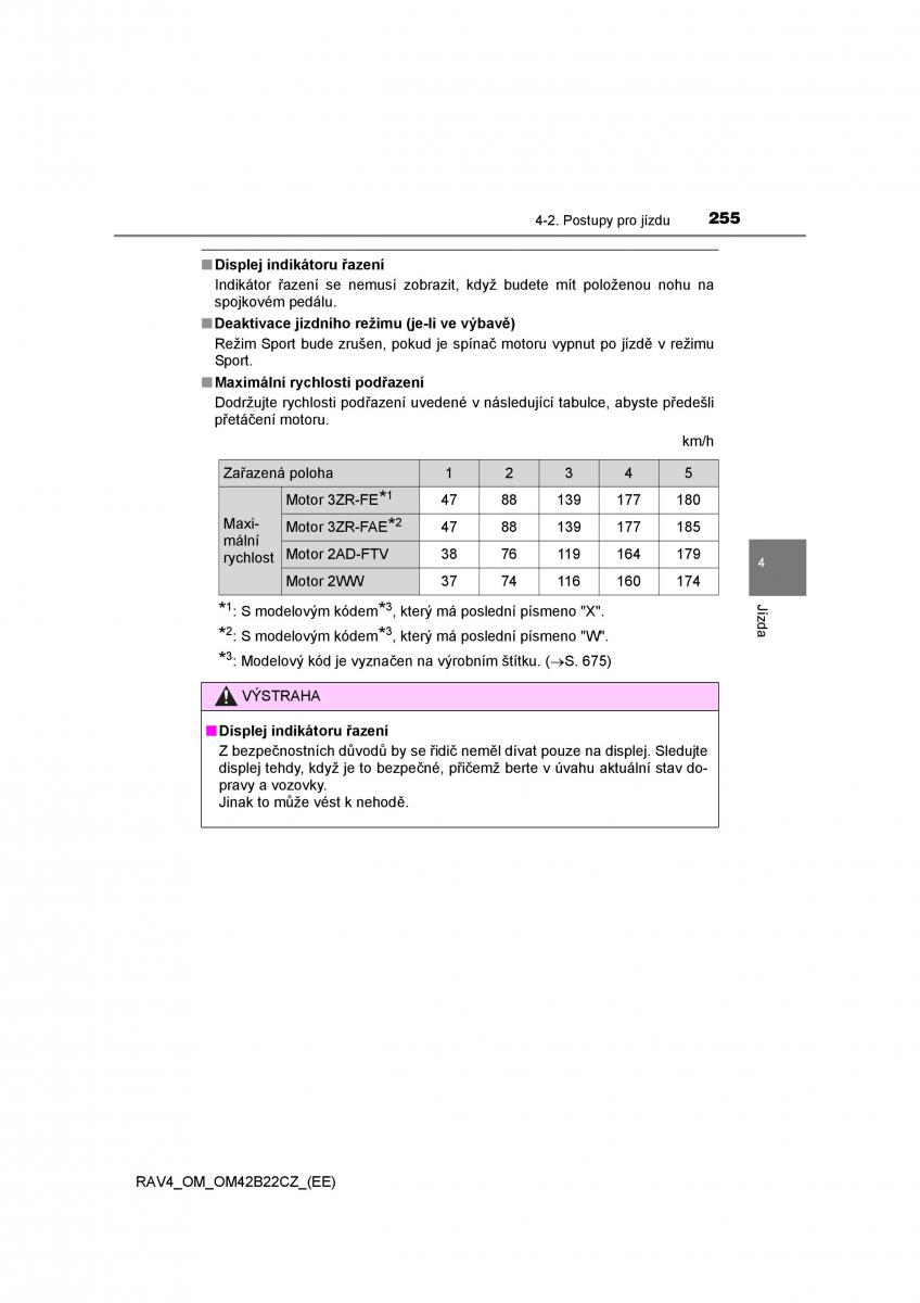 Toyota RAV4 IV 4 navod k obsludze / page 255