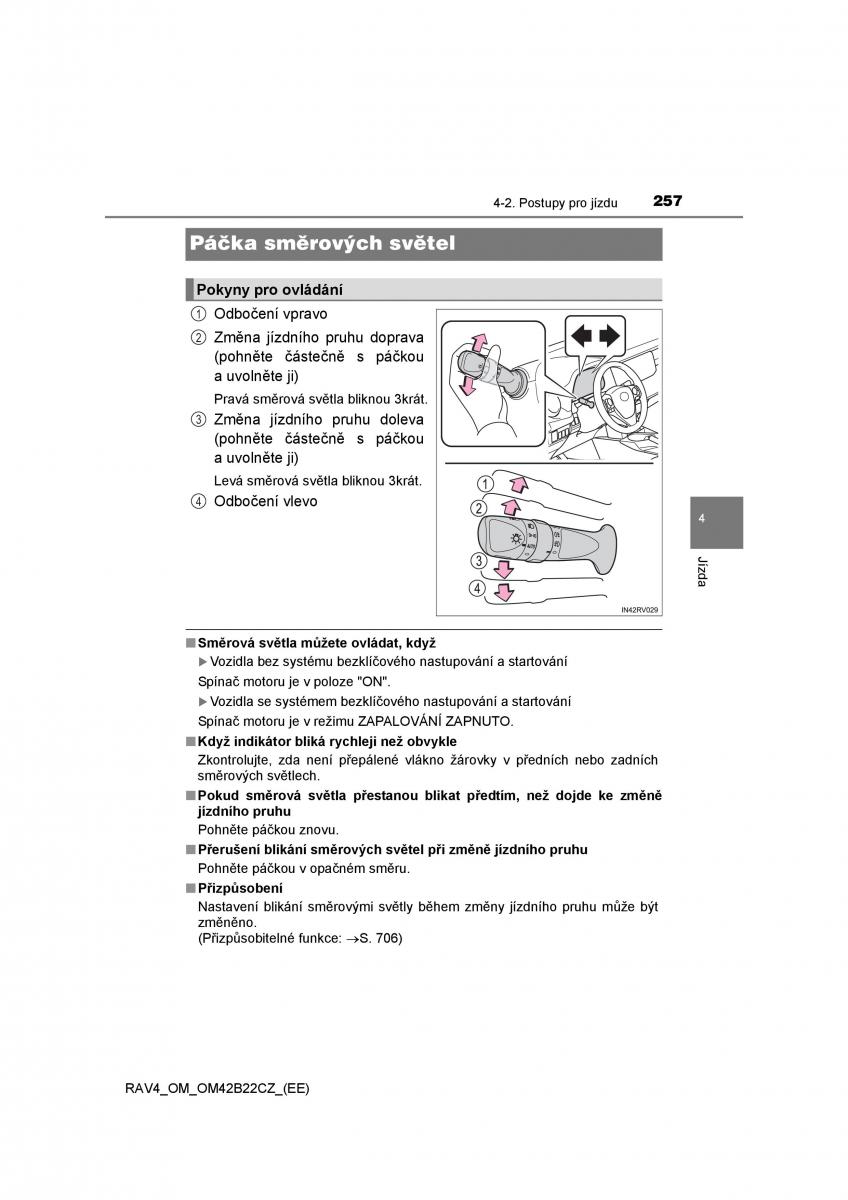 Toyota RAV4 IV 4 navod k obsludze / page 257