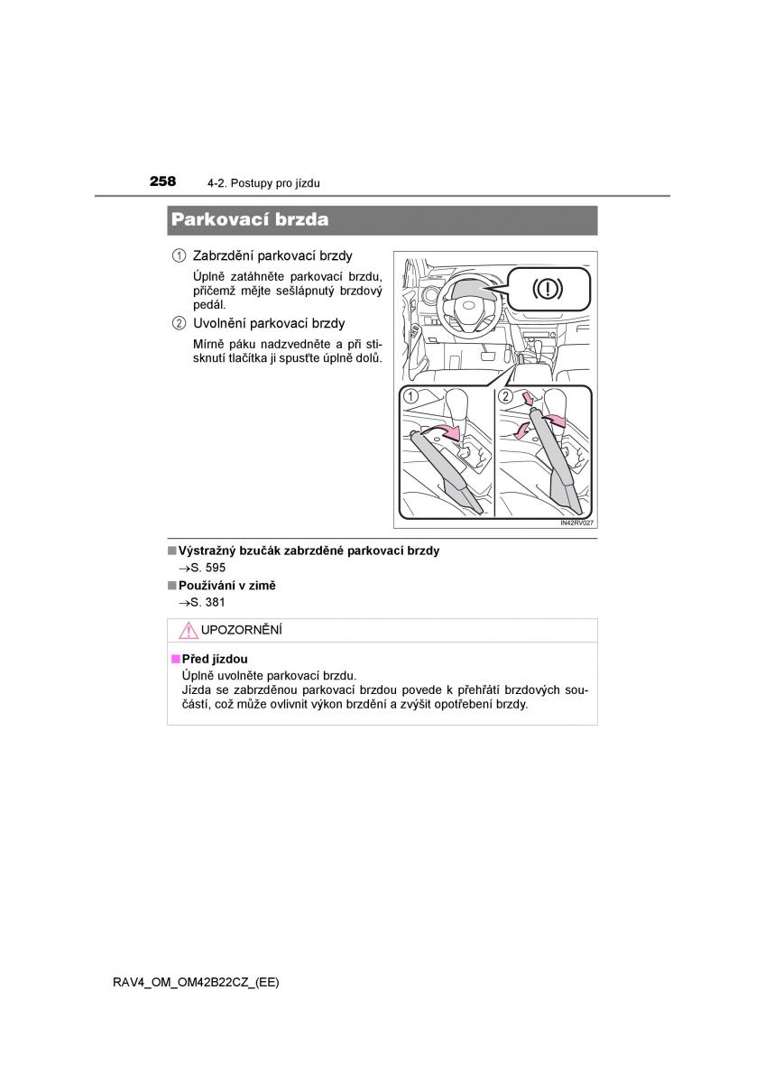 Toyota RAV4 IV 4 navod k obsludze / page 258